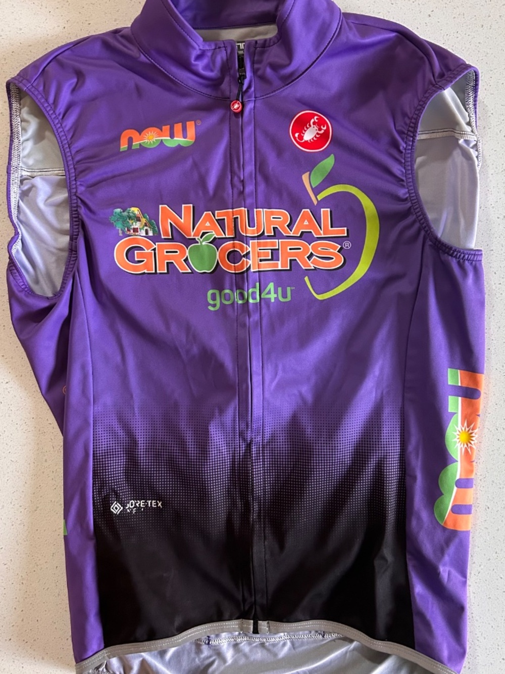 Women's Cycling Vest by Castelli with "Natural Grocers" logo- medium